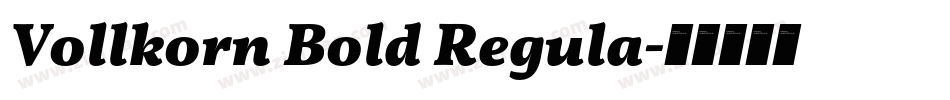 Vollkorn Bold Regula字体转换